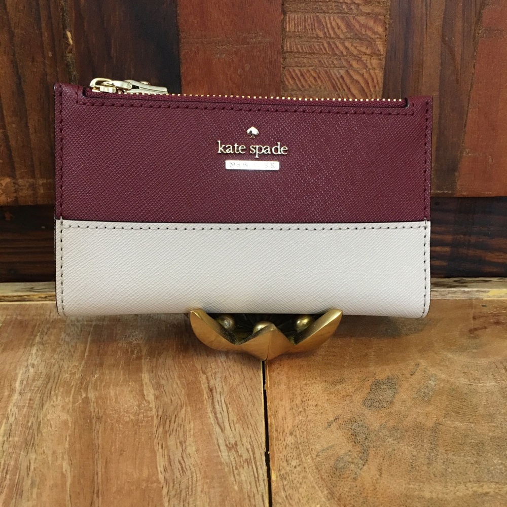 NWT Kate Spade Burgundy/Cream